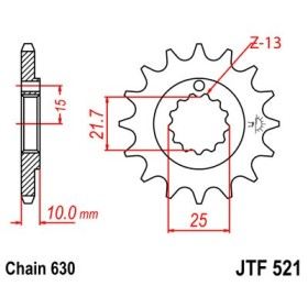 Pignon acier 15 dents JT Sprockets chaîne 630 Kawasaki Z1000