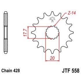 Pignon acier 15 dents JT Sprockets chaîne 520 Yamaha