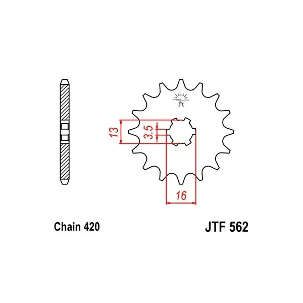 Pignon JT SPROCKETS acier standard 562 - 420