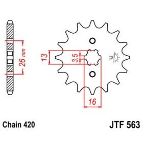 Pignon acier 11 dents JT Sprockets chaîne 420