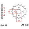 Pignon acier 12 dents JT Sprockets chaîne 520 HONDA TRX250X/R