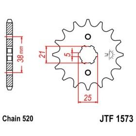 Pignon acier 13 dents JT Sprockets chaîne 520 Honda XV125 VIRAGO