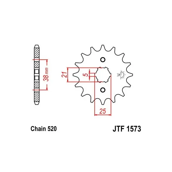 Pignon JT SPROCKETS acier standard 1573 - 520