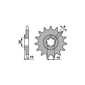 Pignon 14 dents PBR chaîne 520 HUSQVARNA SMS125