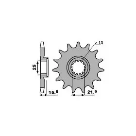 Pignon PBR acier standard 2093 - 525