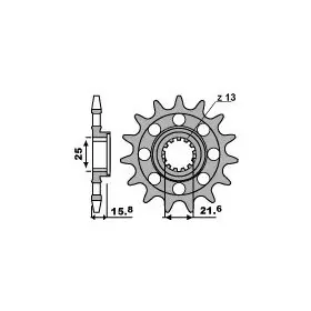 Pignon PBR acier standard 2093M - 520