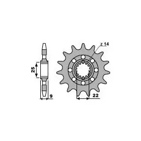 Pignon PBR acier standard 2129 - 525