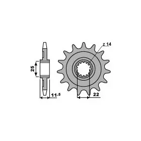 Pignon PBR acier standard 2207 - 520
