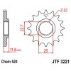 Pignon acier 11 dents JT Sprockets chaîne 520 Polaris 