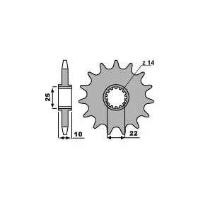 Pignon PBR acier standard 2070 - 520