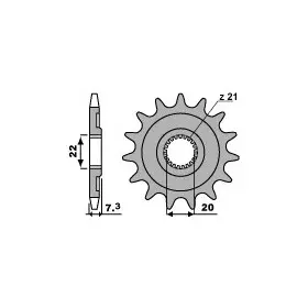 Pignon PBR acier standard 2120 - 520