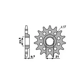 Pignon PBR acier standard 2133 - 520