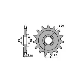 Pignon PBR acier standard 2146 - 520