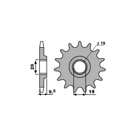 Pignon PBR acier standard 333 - 520