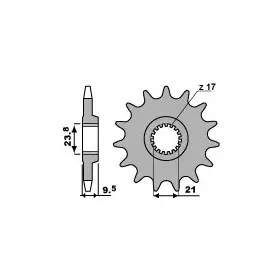 Pignon PBR acier standard 342 - 520