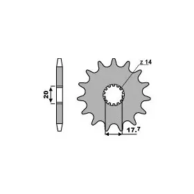 Pignon PBR acier standard 440 - 520