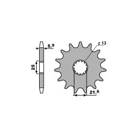 Pignon PBR acier standard 565 - 520