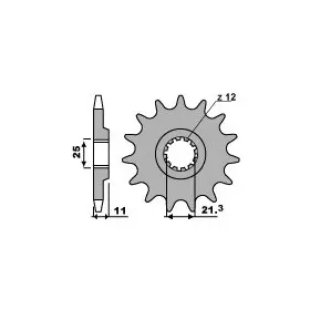 Pignon PBR acier standard 727 - 520