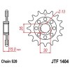 Pignon 16 dents JT Sprockets chaîne 520 