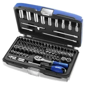 Coffret douilles & cliquet EXPERT 1/4'' métrique et pouce.