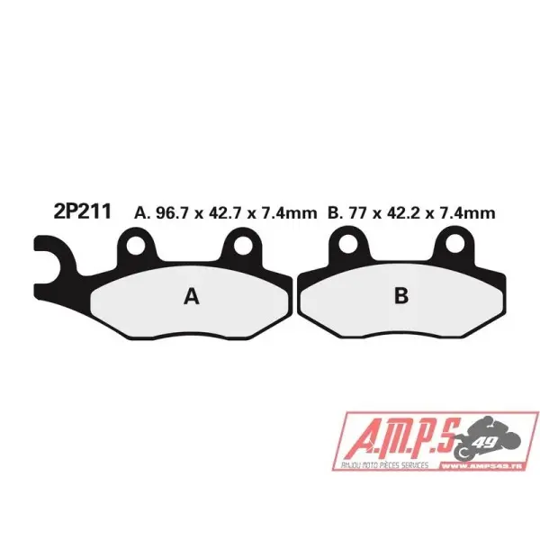 Plaquettes de frein NISSIN Off-Road semi-métallique - 2P-211GS