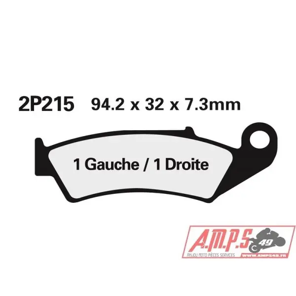 Plaquettes de frein NISSIN Off-Road semi-métallique - 2P-215GS