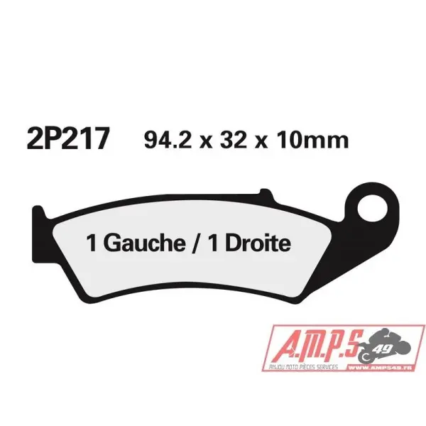 Plaquettes de frein NISSIN route semi-métallique - 2P-217NS