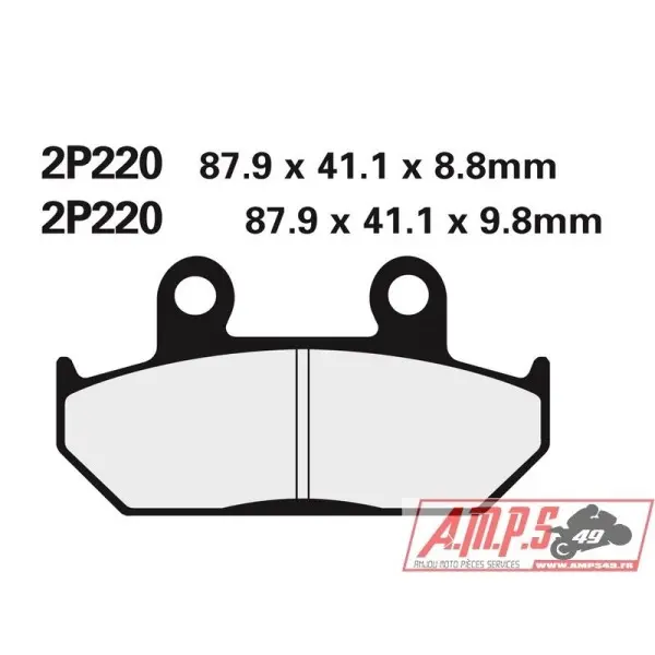 Plaquettes de frein NISSIN route /Off-Road métal fritté - 2P-220ST