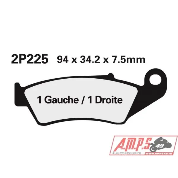 Plaquettes de frein NISSIN route semi-métallique - 2P-225NS