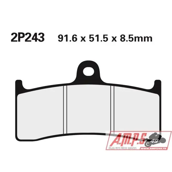 Plaquettes de frein NISSIN route /Off-Road métal fritté - 2P-243ST