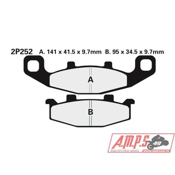 Plaquette de frein Nissin 2P252ST sinter