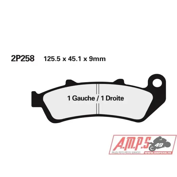 Plaquettes de frein NISSIN route /Off-Road métal fritté - 2P-258ST