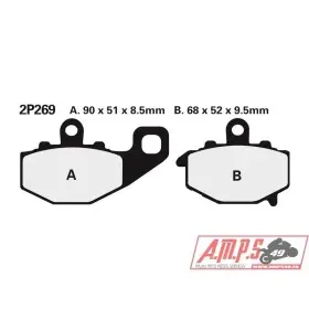 Plaquettes de frein NISSIN route /Off-Road métal fritté - 2P-269ST