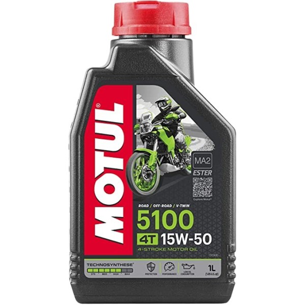 Huiles Moteurs moto 5100 15W50 4T Motul 1L 