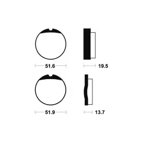 Plaquettes de frein Bendix MA1 Organique