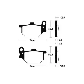 Plaquettes de frein Bendix MA28 Organique