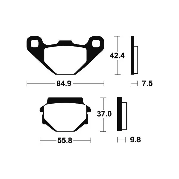 Plaquettes de frein TECNIUM Racing MX/Quad métal fritté - MOR46