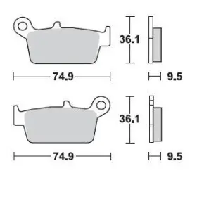 Plaquettes de frein BRAKING Off-Road métal fritté - 701CM46