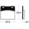 Plaquettes de frein Bendix MF77 Métal fritté