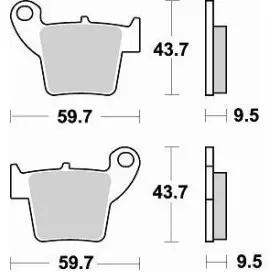 Plaquettes de frein BRAKING Off-Road métal fritté - 886CM46