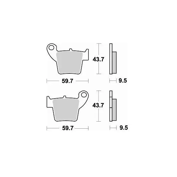 Plaquettes de frein BRAKING Off-Road/Quad métal fritté - 886CM44
