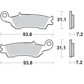 Plaquettes de frein BRAKING Off-Road métal fritté - 929CM46