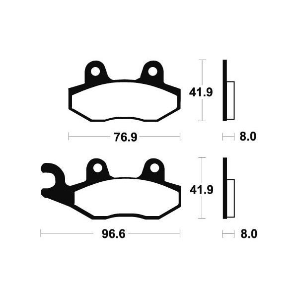 Plaquettes de frein Bendix MO111 Métal fritté  