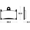 Plaquettes de frein Bendix MF124 Métal fritté