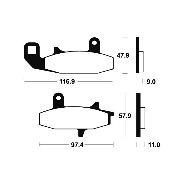 Plaquettes de frein Bendix MA126 Organique