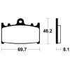 Plaquettes de frein Bendix MF131 Métal fritté