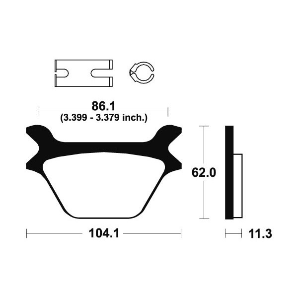 Plaquettes de frein Bendix MA169 Organique