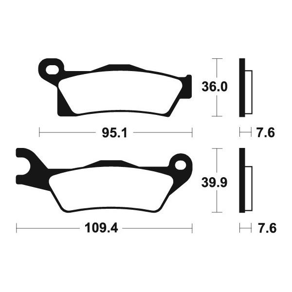 Plaquettes de frein Bendix MO410 métal fritté