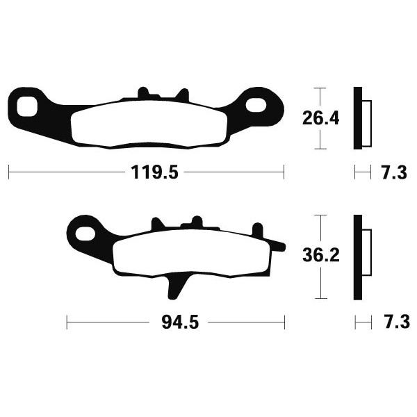 Plaquettes de frein Bendix MOR126 Métal fritté  