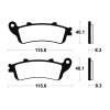 Plaquettes de frein Bendix MF235 Métal fritté